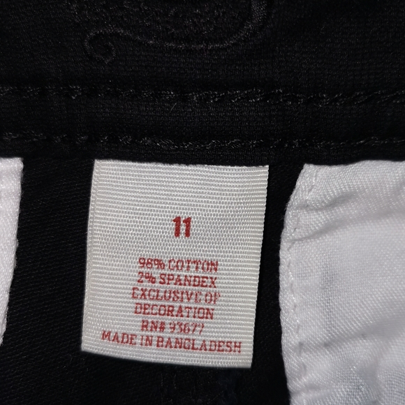 ARIZONA JEAN CO. Black Denim Shorty shorts size 11 fit small - Picture 4 of 4